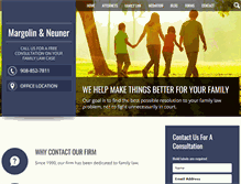Tablet Screenshot of margolinneunerlaw.com